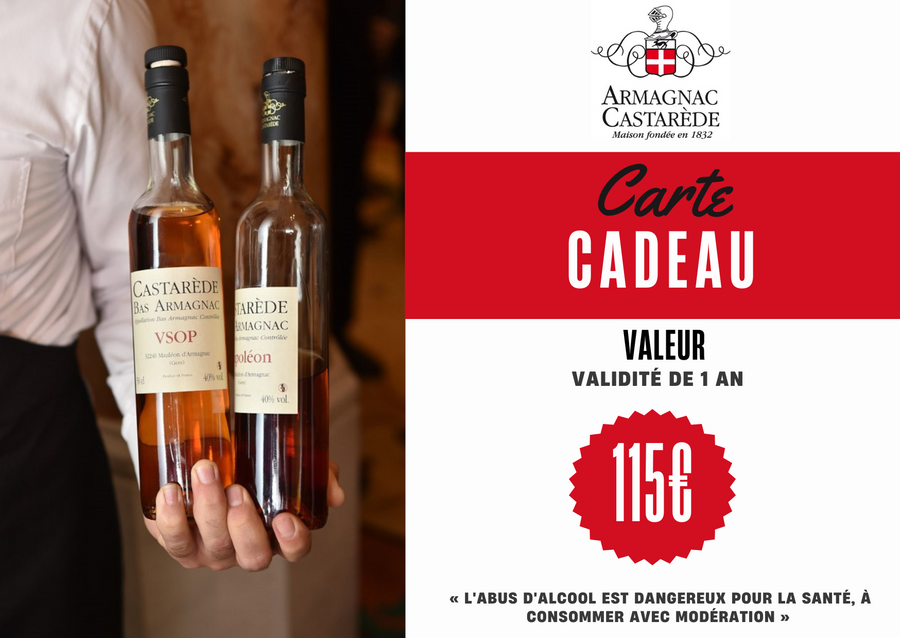 Offrez le goût exquis de l'armagnac avec une carte cadeau Armagnac Castarède !