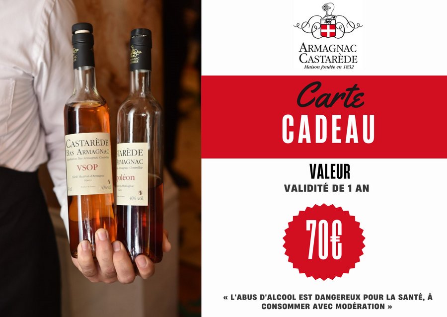 Offrez le goût exquis de l'armagnac avec une carte cadeau Armagnac Castarède !