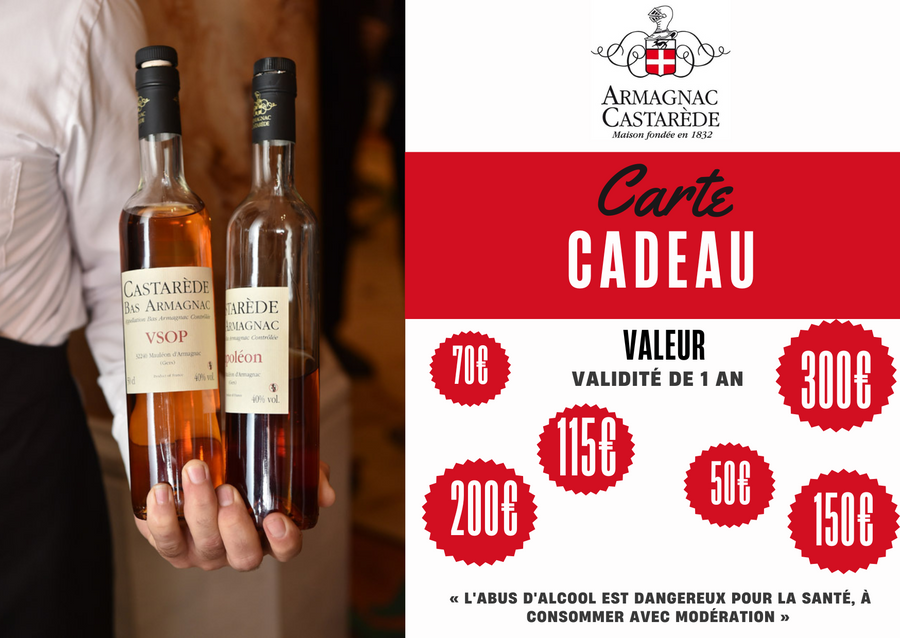 Offrez le goût exquis de l'armagnac avec une carte cadeau Armagnac Castarède !